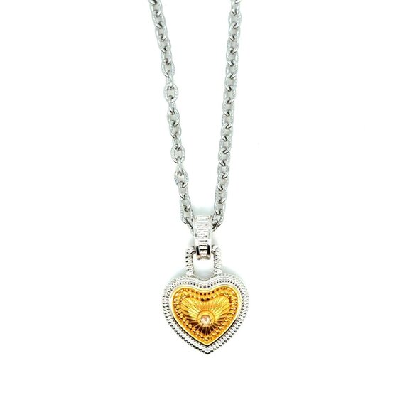 Jewelry - Silver/Gold Heart Necklace (n1)